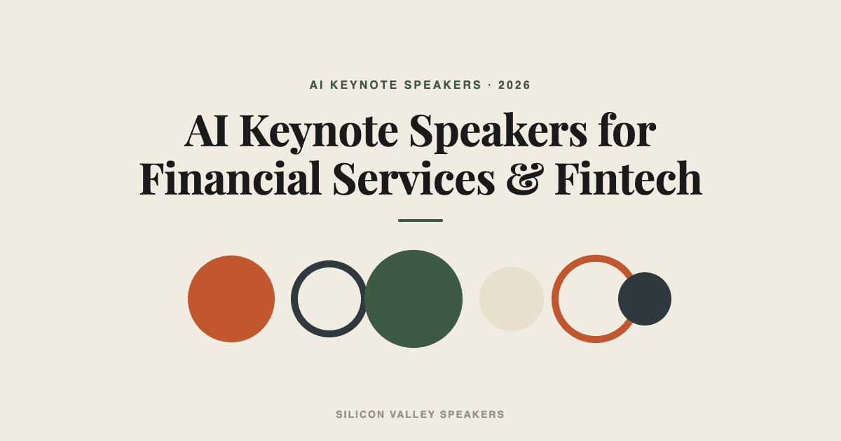 AI Keynote Speakers for Financial Services & Fintech (2026)