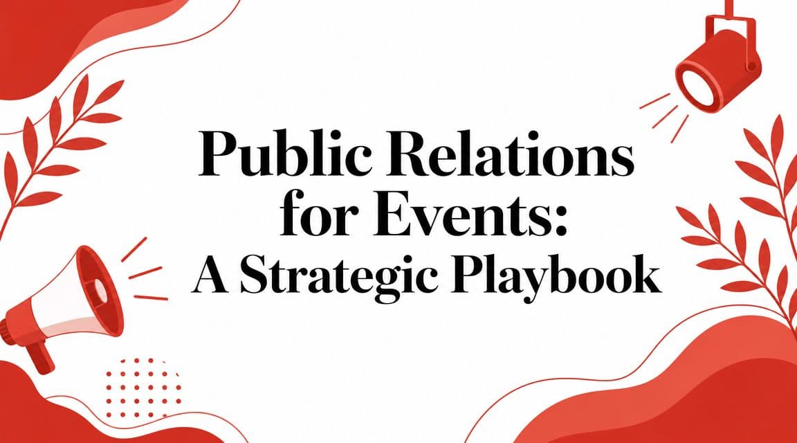 Public Relations for Events: A Strategic Playbook